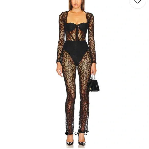 Michael Costello x REVOLVE Audrey Jumpsuit in Black - Picture 4 of 10